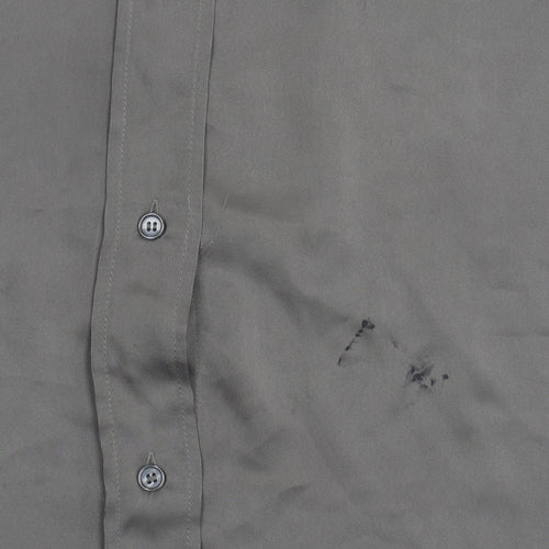 H&M Women’s Brown Button-Up Shirt Size 12