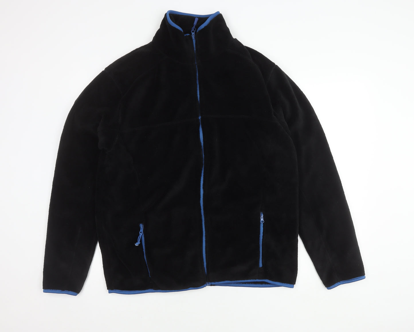 Zeden Men's Black Fleece Jacket, Lightweight, L, Autumn