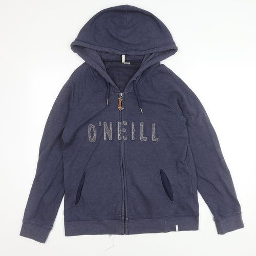 O'Neill Women's Blue Hooded Zip Jacket Size 14