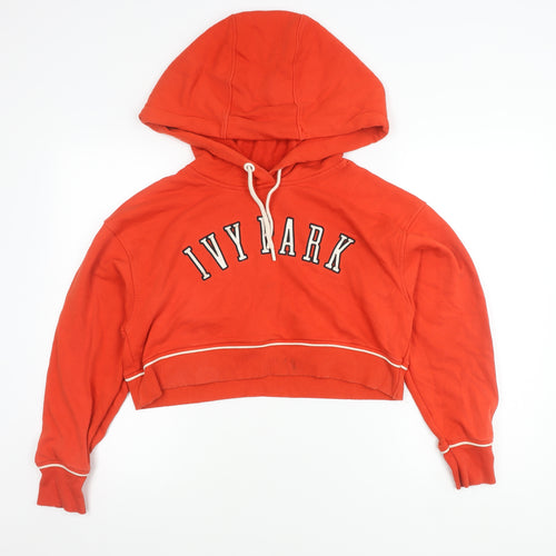 Ivy Park Women's Orange Pullover Hoodie 2XS - Relaxed Fit