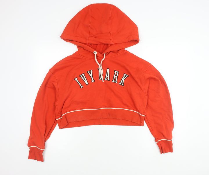 Ivy Park Women's Orange Pullover Hoodie 2XS - Relaxed Fit
