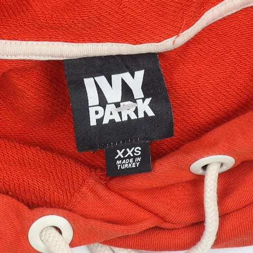 Ivy Park Women's Orange Pullover Hoodie 2XS - Relaxed Fit