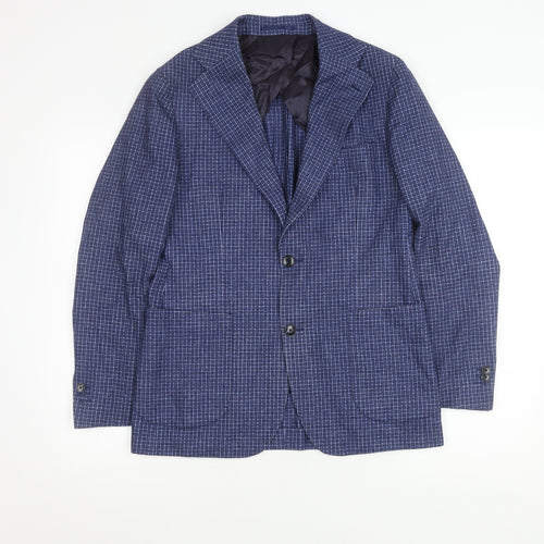 Vitale Barberis Canonico Men's Blue Check Blazer M