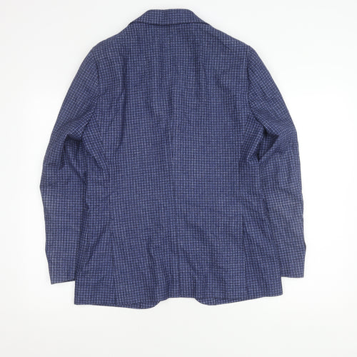 Vitale Barberis Canonico Men's Blue Check Blazer M