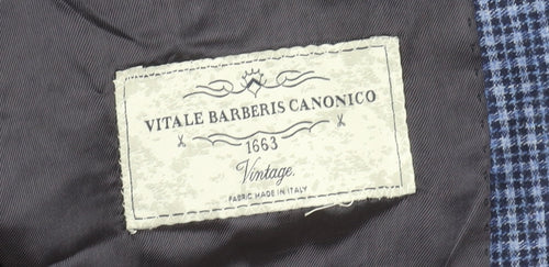 Vitale Barberis Canonico Men's Blue Check Blazer M