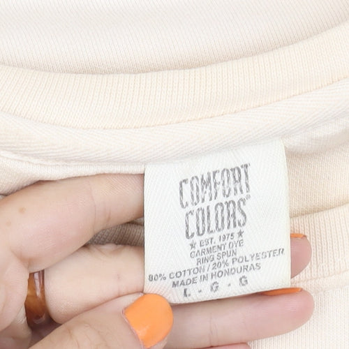 Comfort Colors Unisex Beige L Pullover Sweatshirt