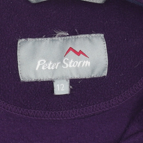 Peter Storm Women’s Purple Fleece 1/2 Zip Sweatshirt Size 12
