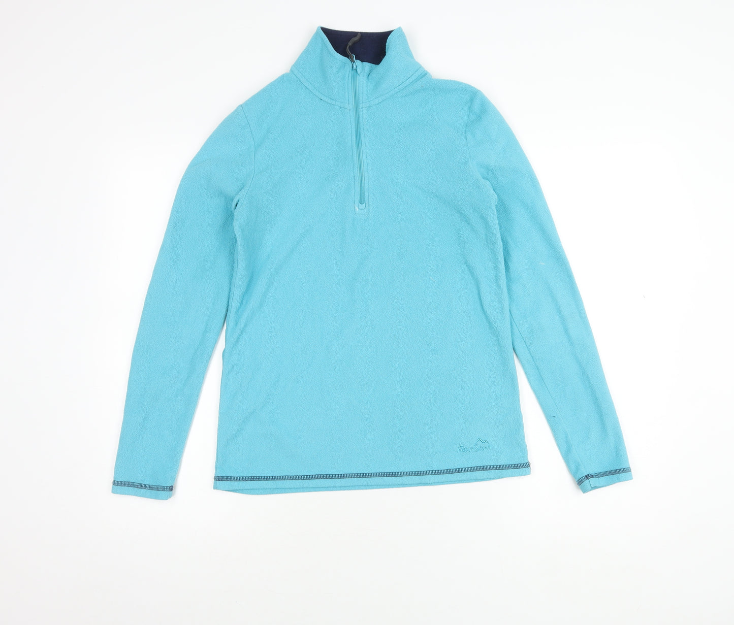 Peter Storm Girls Blue Fleece Pullover Hooded Sweatshirt, Size 12