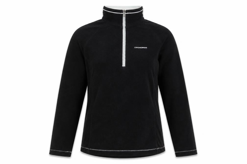Front view of Craghoppers Women's Black Fleece Sweatshirt, size 10