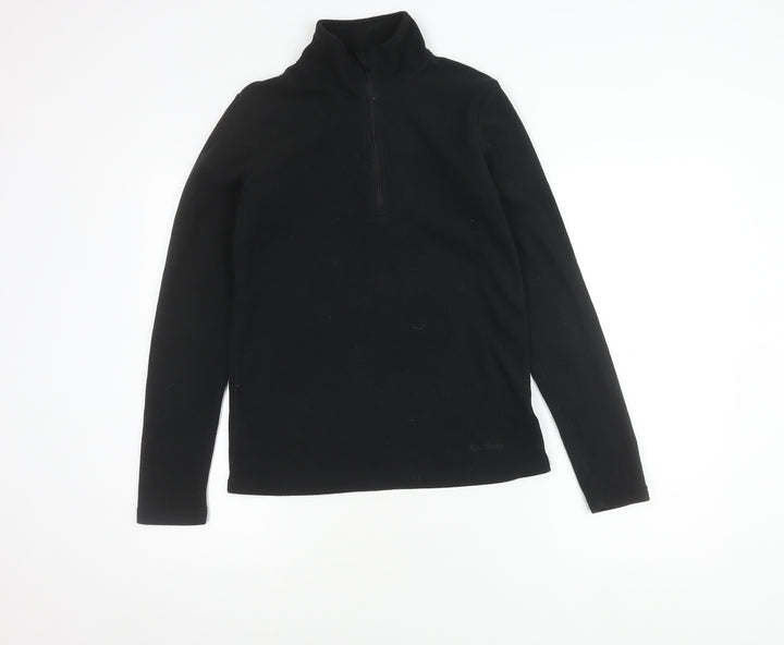 Peter Storm Women's Black Fleece Zip Sweatshirt Size 10