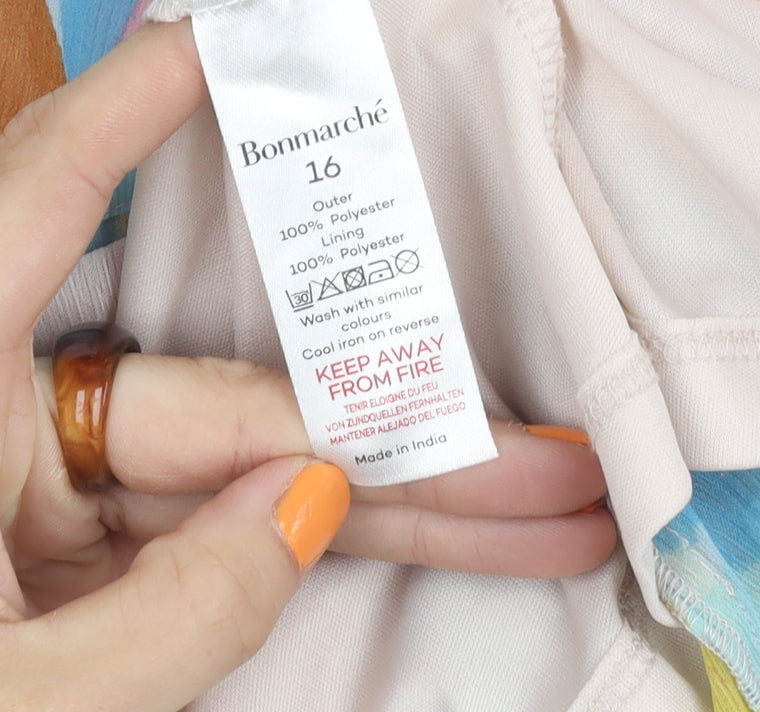 Bonmarché Women's Floral Multicoloured Sleeveless Top