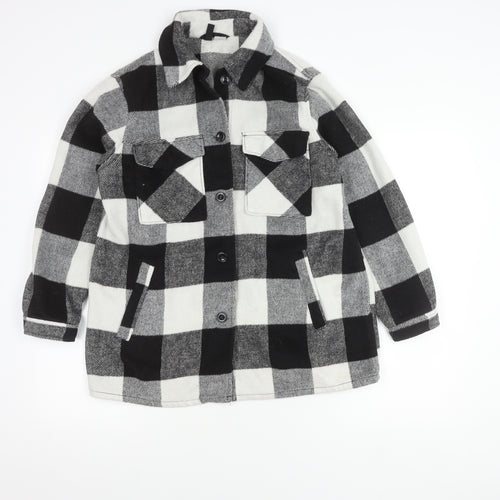 H&M Women's Black White Check Jacket Size S