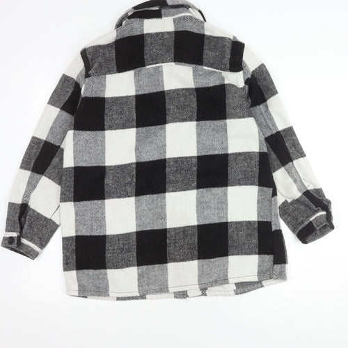 H&M Women's Black White Check Jacket Size S