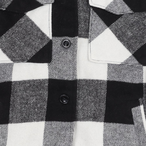 H&M Women's Black White Check Jacket Size S