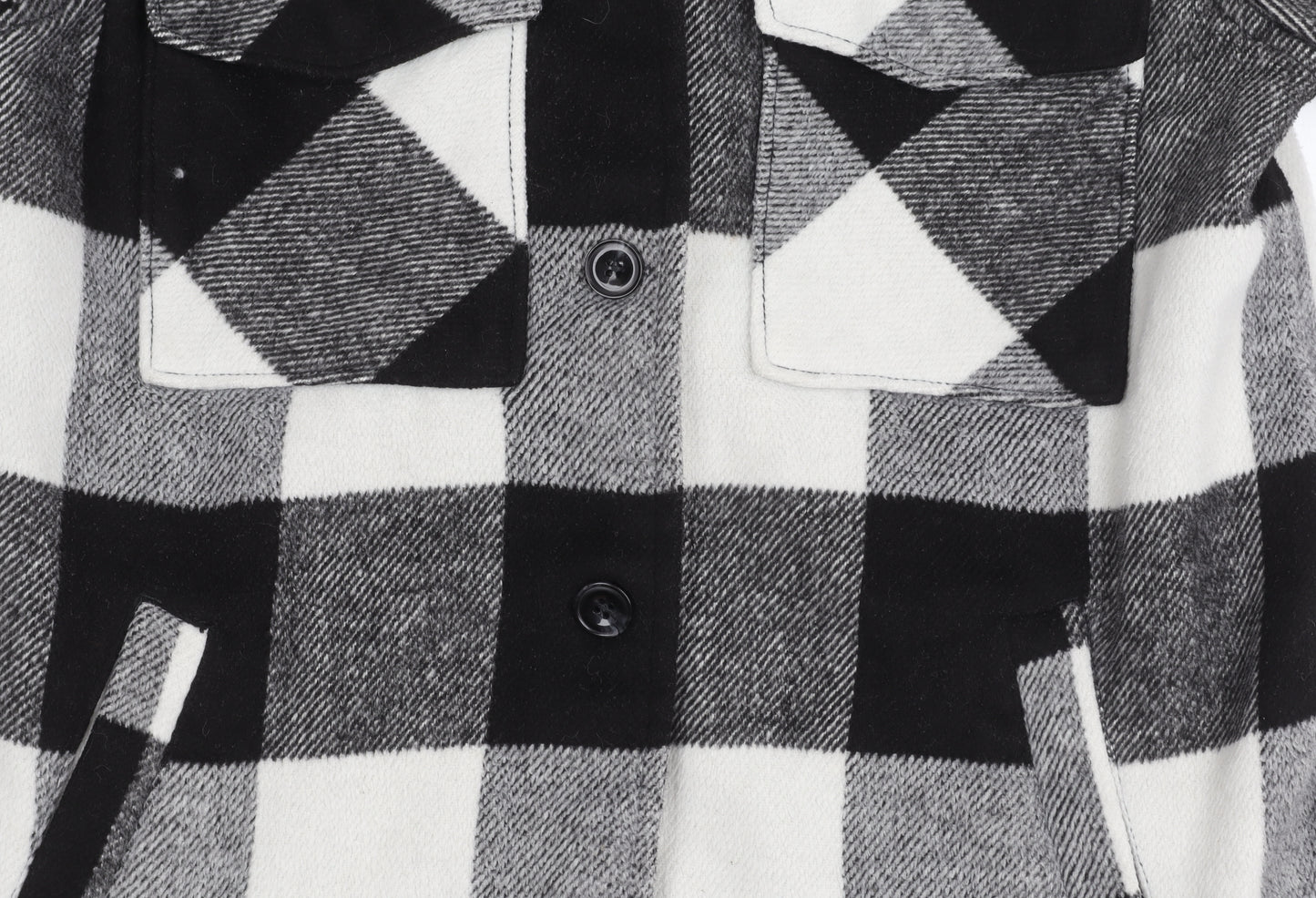 H&M Women's Black White Check Jacket Size S