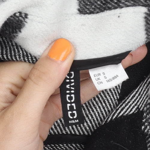 H&M Women's Black White Check Jacket Size S