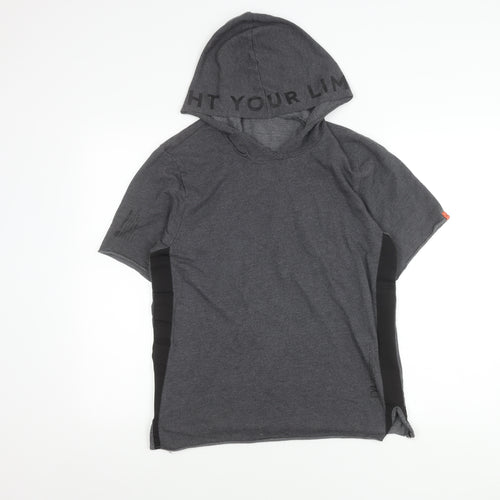 Decathlon Men's Grey Pullover Hoodie, L, Hooded