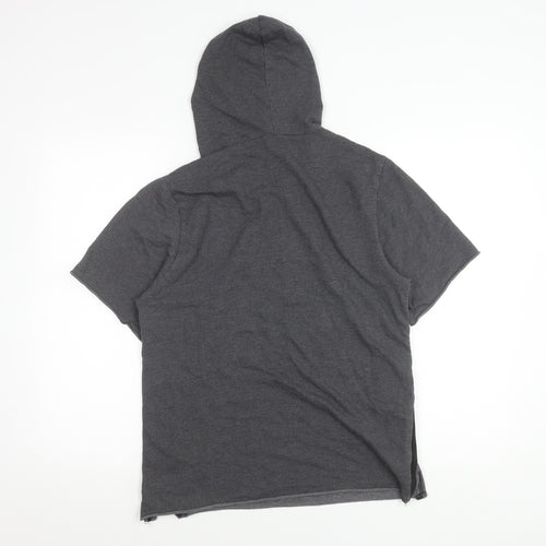 Decathlon Men's Grey Pullover Hoodie, L, Hooded