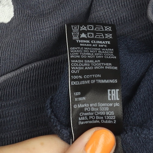 Marks and Spencer Women's Blue Pullover Sweatshirt Size 10