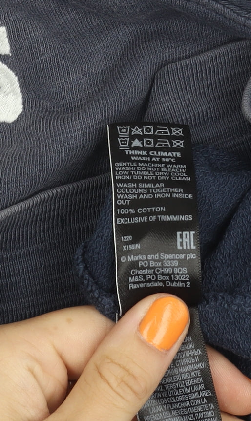 Marks and Spencer Women's Blue Pullover Sweatshirt Size 10