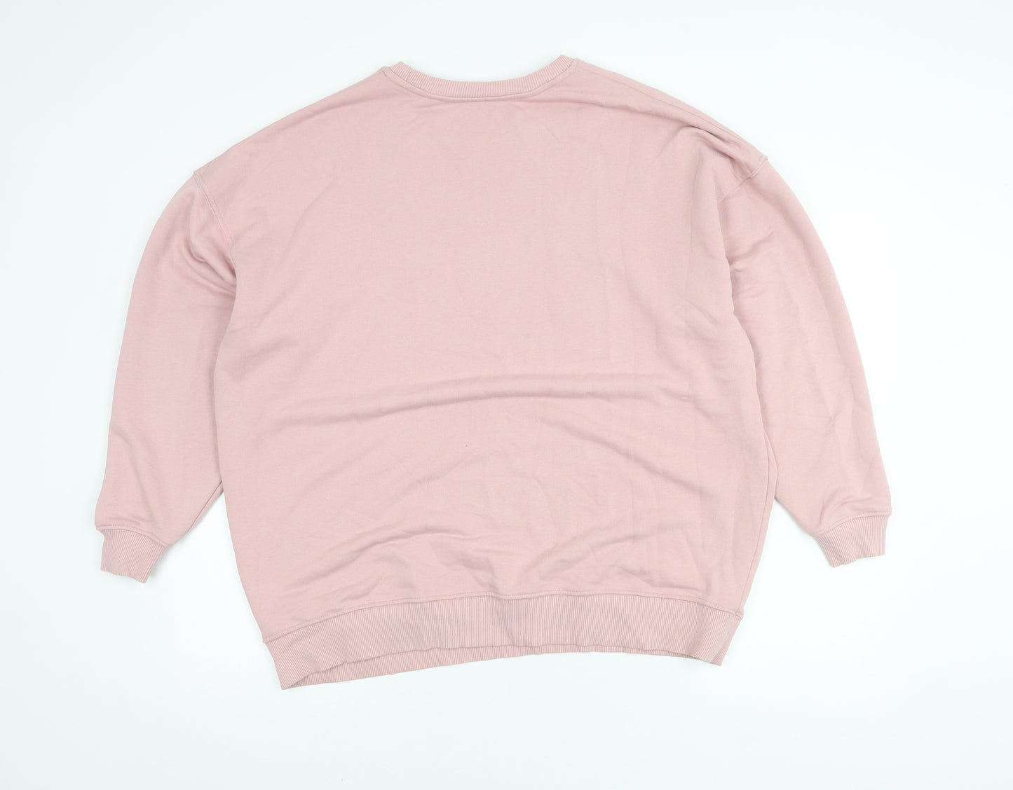 Apricot Pink Pullover Sweatshirt, Women’s L, Graphic Print