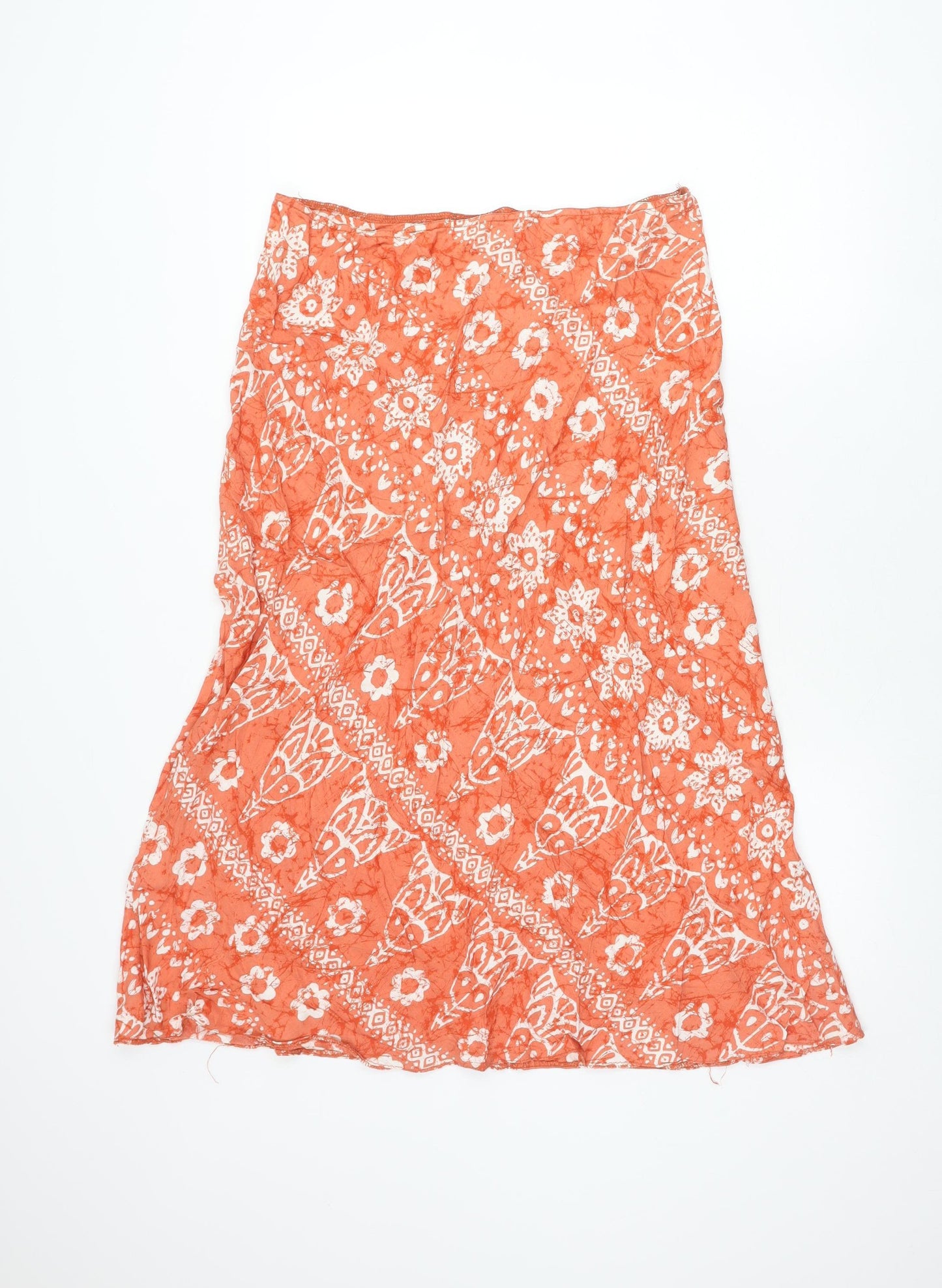Wallis Women's Orange Floral Skirt Size 16