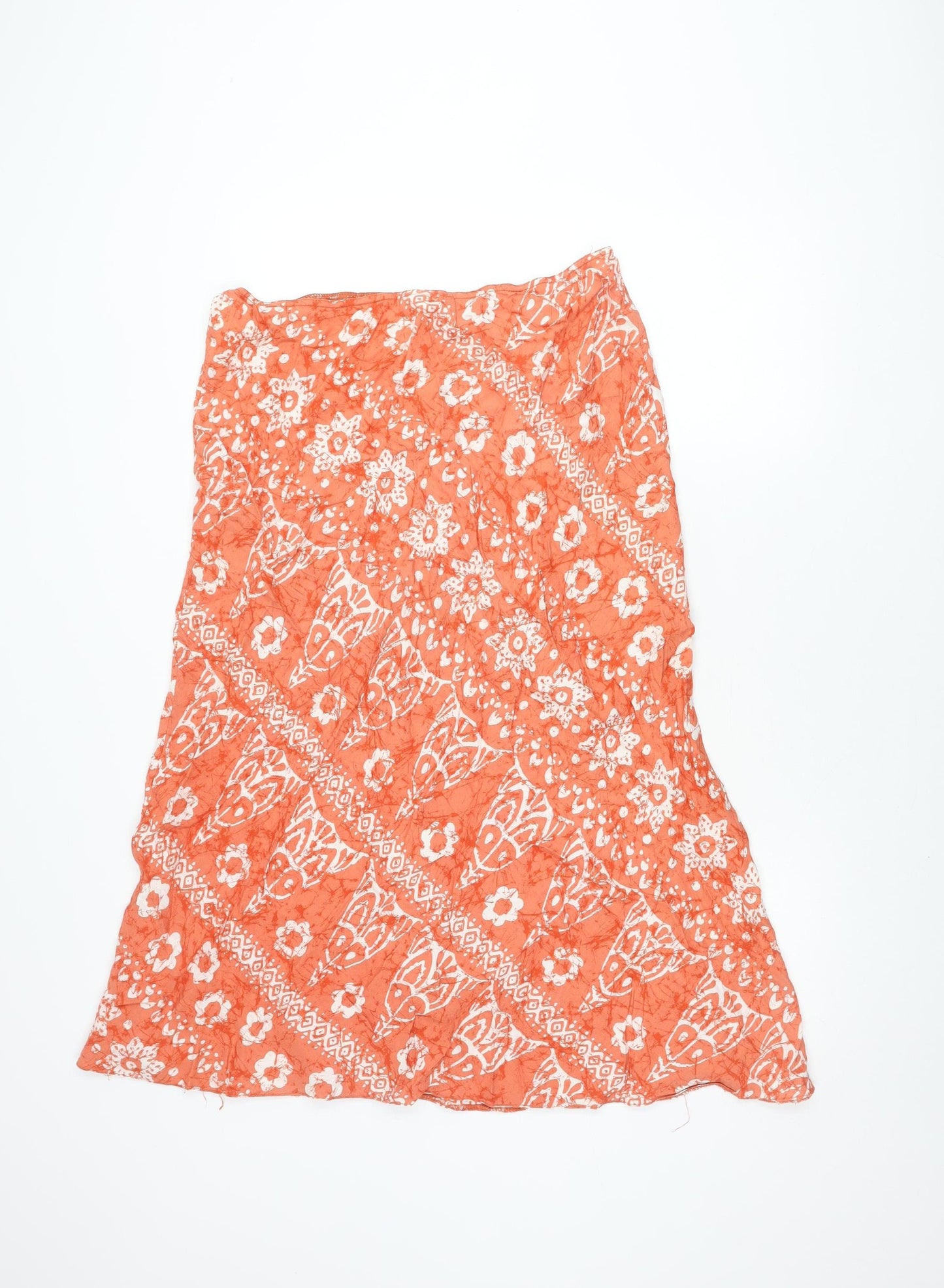 Wallis Women's Orange Floral Skirt Size 16