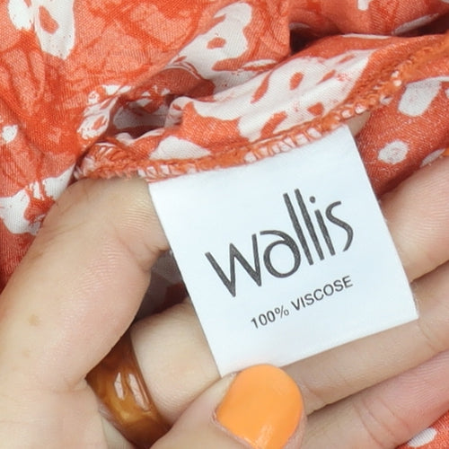 Wallis Women's Orange Floral Skirt Size 16