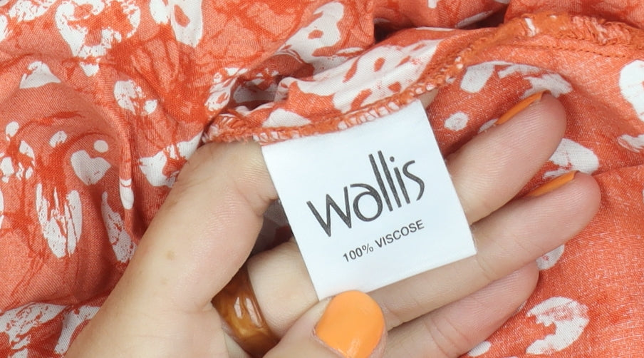 Wallis Women's Orange Floral Skirt Size 16