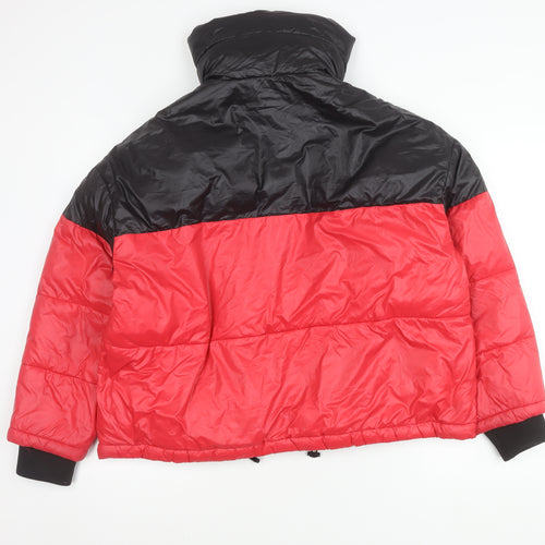 Zara Men's Red Puffer Jacket Size M Casual Winter