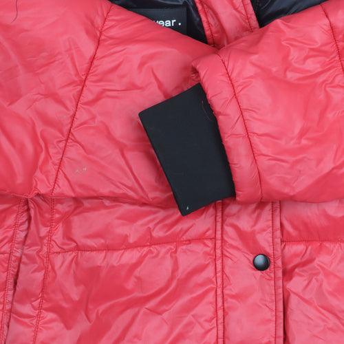 Zara Men's Red Puffer Jacket Size M Casual Winter