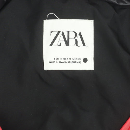 Zara Men's Red Puffer Jacket Size M Casual Winter