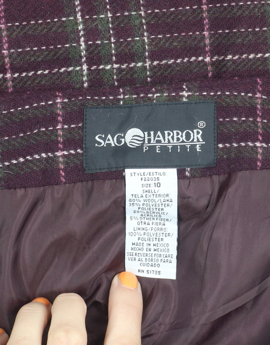 Sag Harbor Women's Plaid Pencil Skirt Size 10