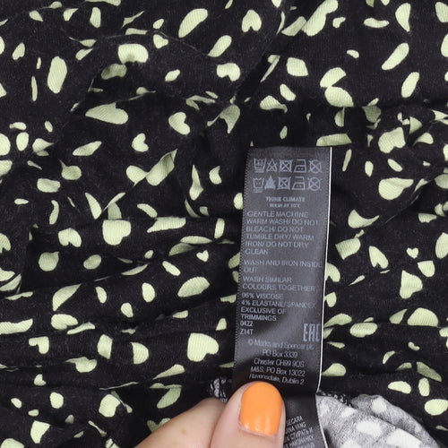 Marks and Spencer Women's Black A-Line Dress, Size 16