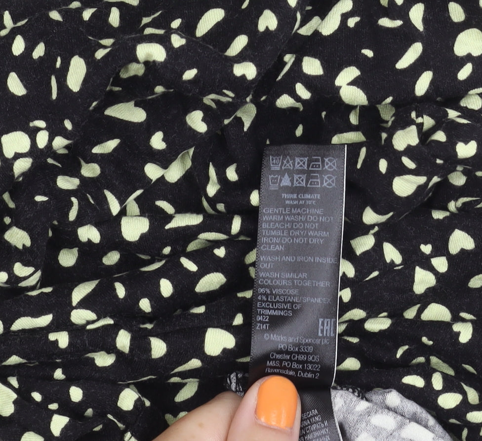 Marks and Spencer Women's Black A-Line Dress, Size 16