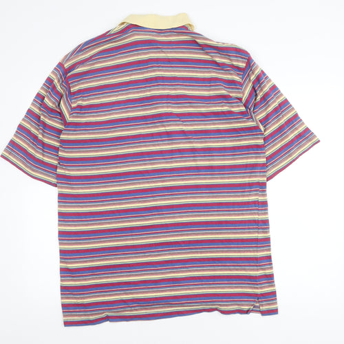 Berkertex Men's Multicoloured Striped XL Polo Shirt