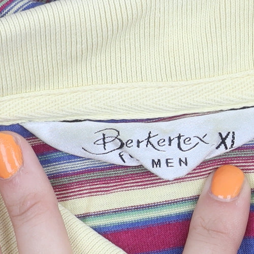 Berkertex Men's Multicoloured Striped XL Polo Shirt
