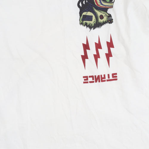 Stance Men's Long Sleeve White T-Shirt Size L