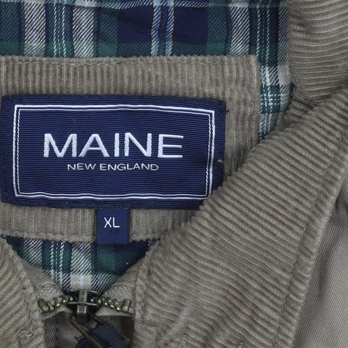 Maine New England Men's Beige XL Bomber Jacket