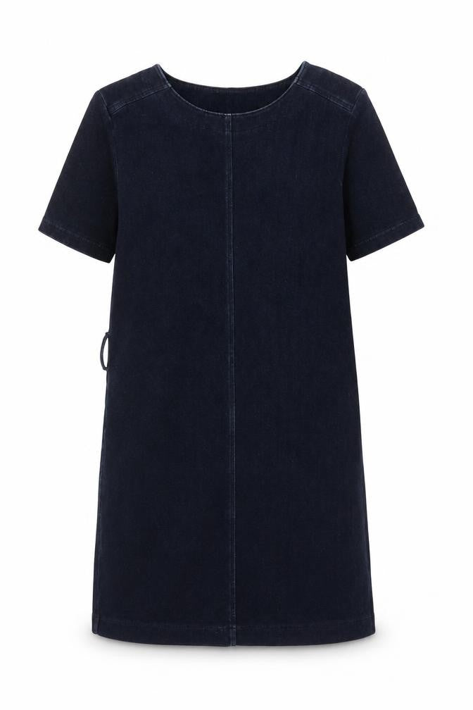 Next Women Blue Dress UK 8 Short Sleeve Denim