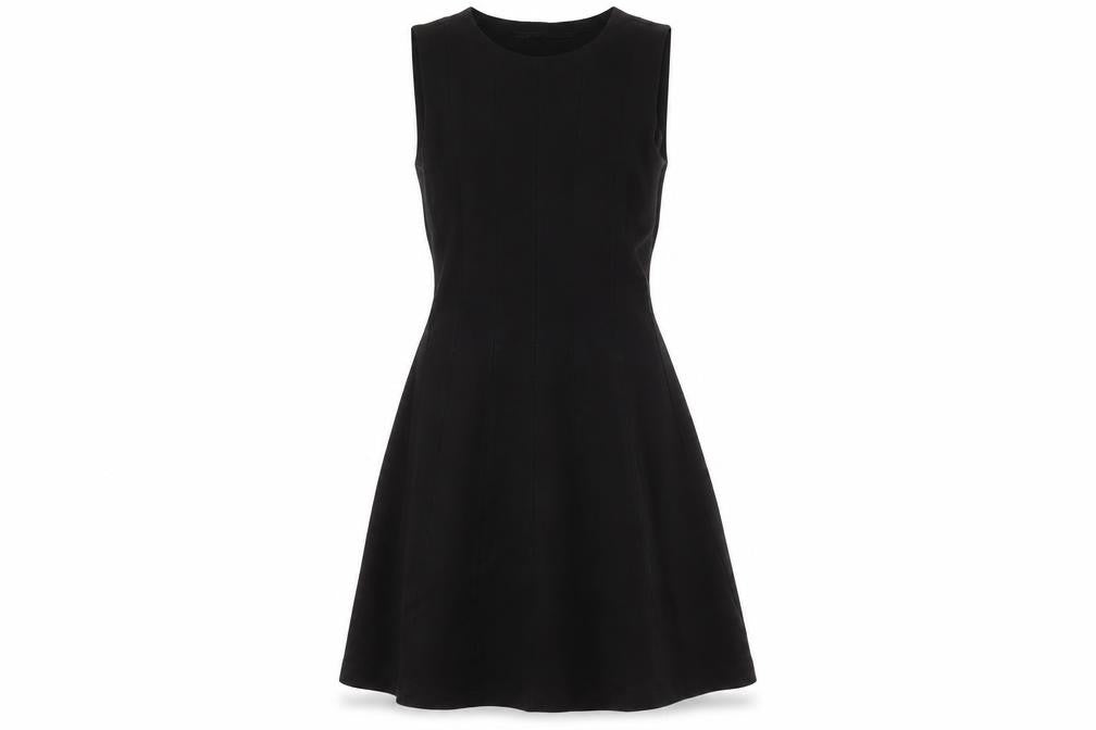 Front view of Zara Basic Women's Black Sleeveless Dress S