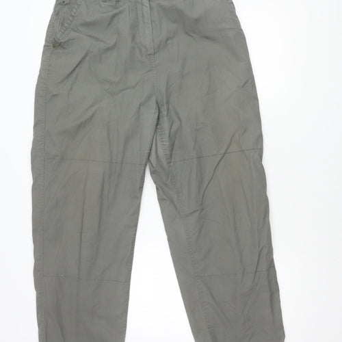 Hawkshead Women's Grey Cotton Trousers Size 16 Slim