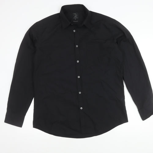 Taylor & Wright Men's Black Regular Fit Shirt, Size 16