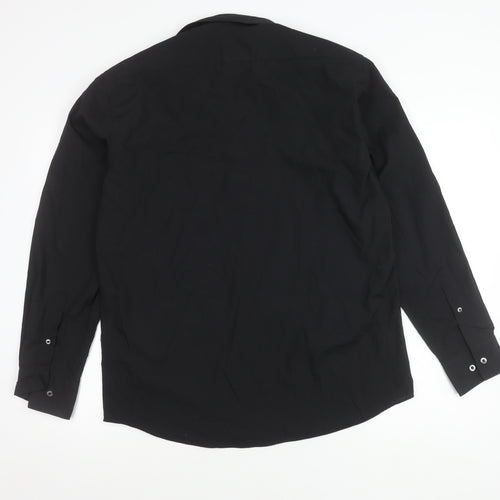 Taylor & Wright Men's Black Regular Fit Shirt, Size 16