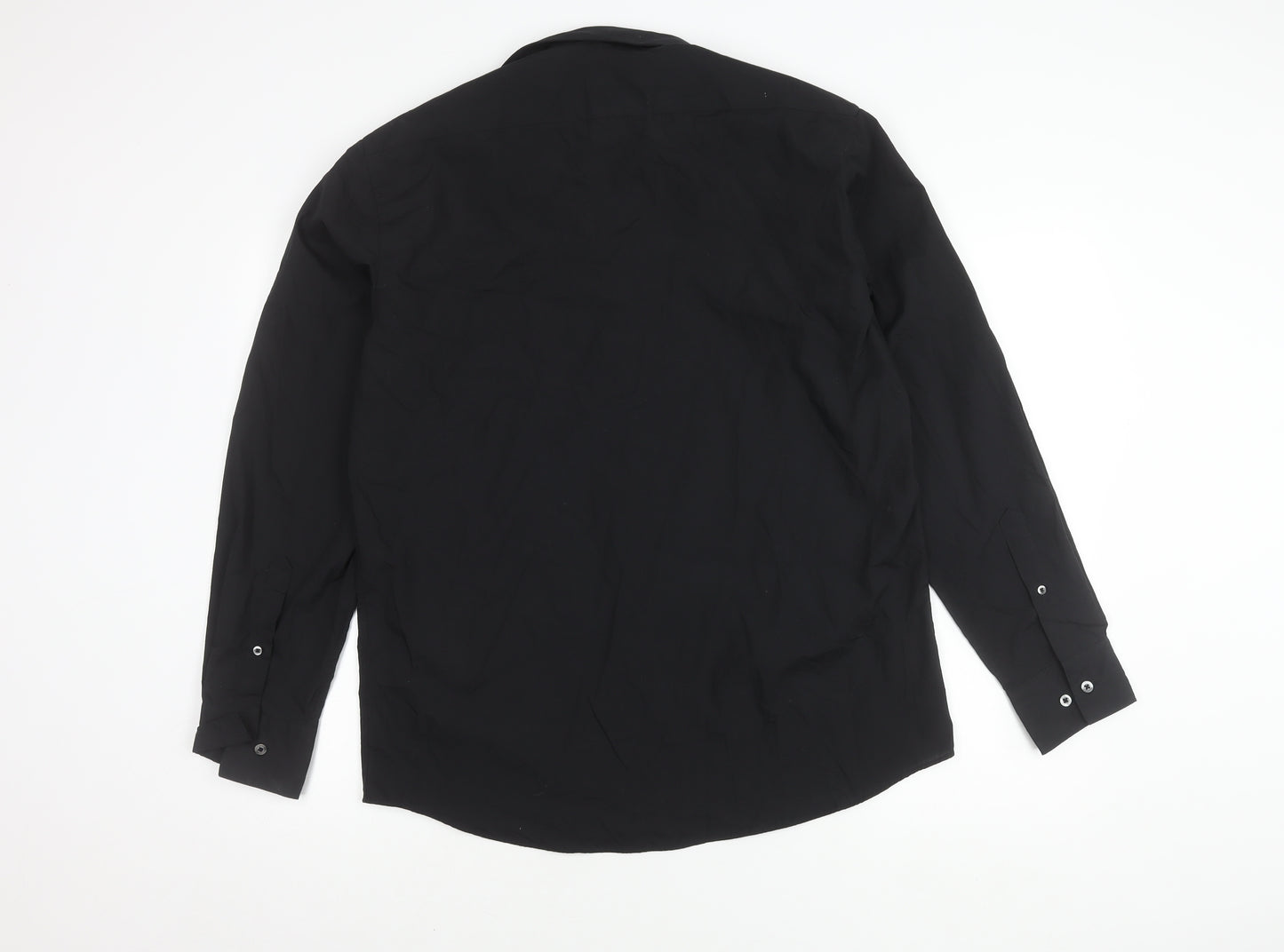 Taylor & Wright Men's Black Regular Fit Shirt, Size 16