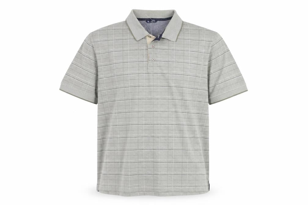 Front view of BHS Men's Check Polo Shirt XL