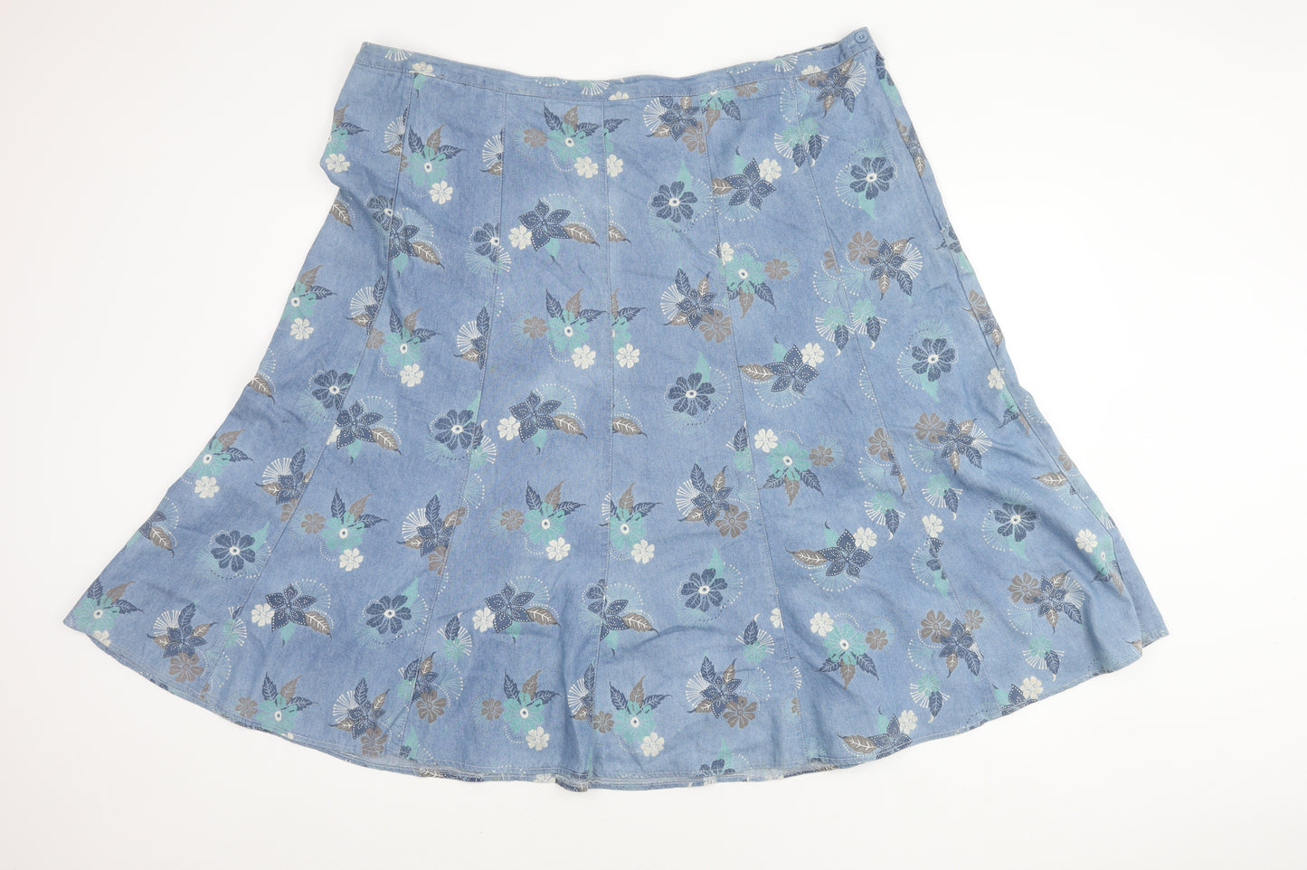 BM Denim Women’s Blue Floral Skirt Size 24