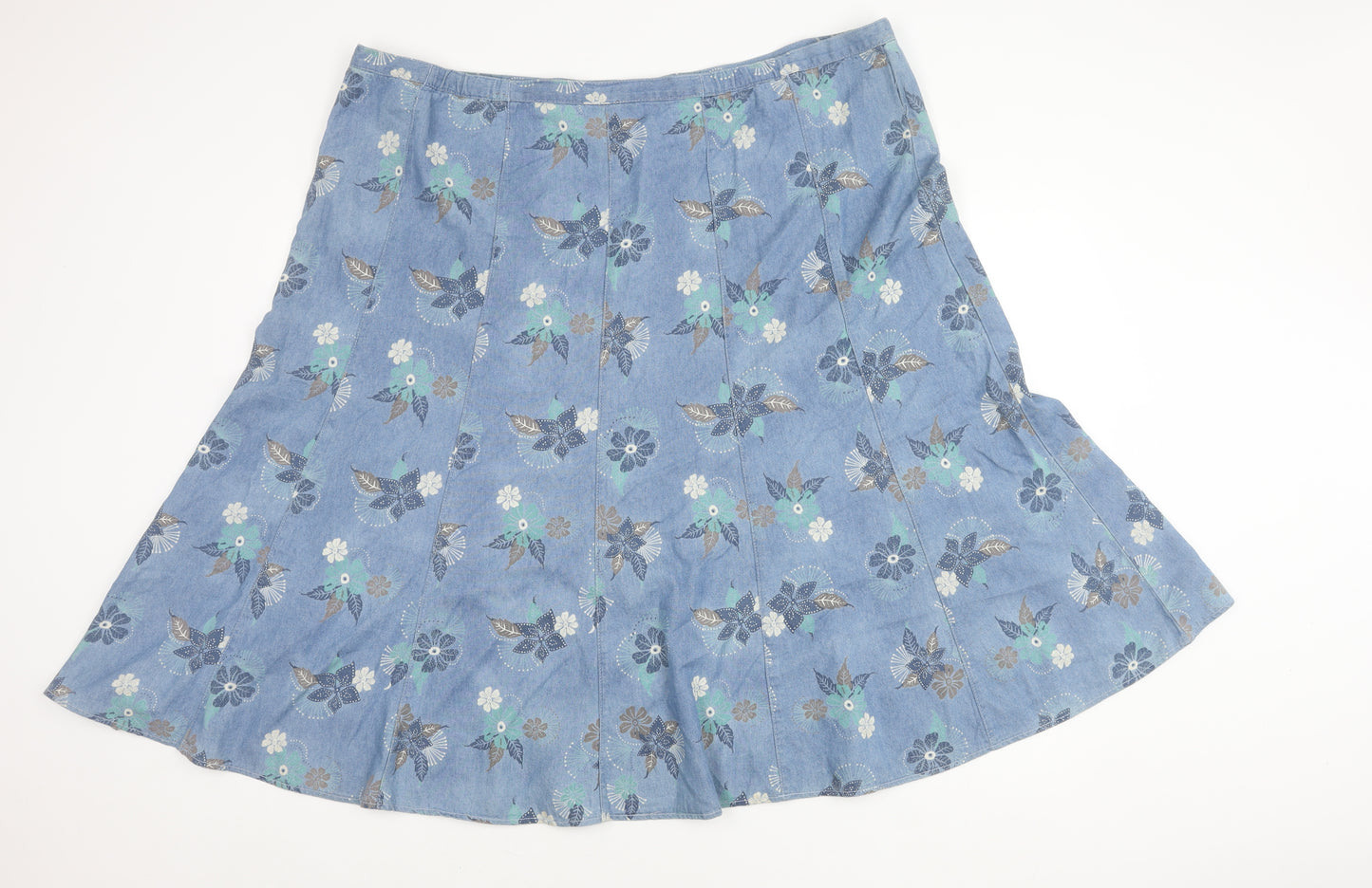 BM Denim Women’s Blue Floral Skirt Size 24
