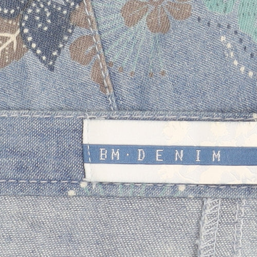 BM Denim Women’s Blue Floral Skirt Size 24