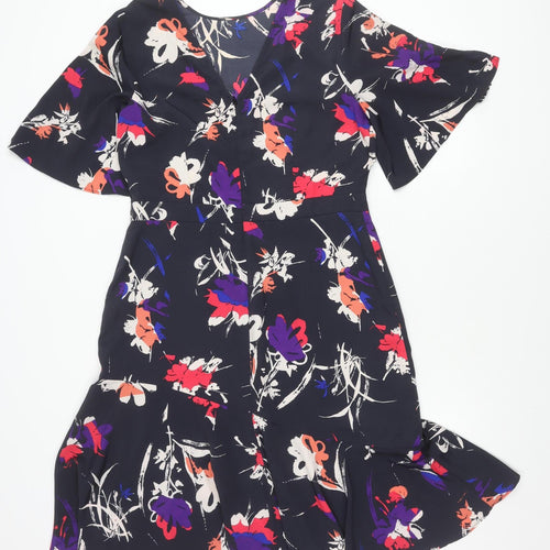 Sosandar Women's Multicoloured Floral Dress Size 12